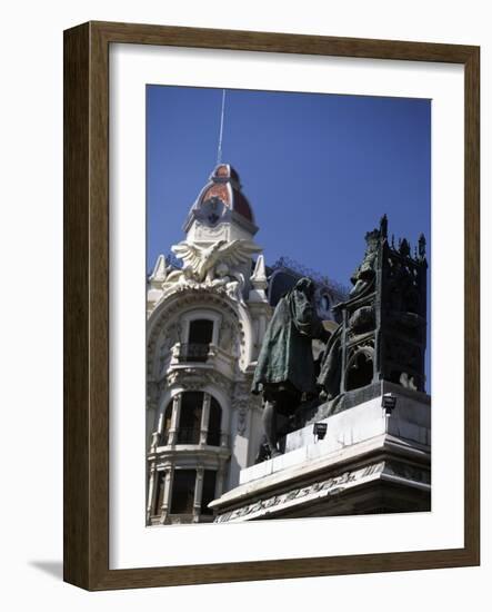 Monument Dedicated to Queen Isabella Catholic and Christopher Columbus-null-Framed Giclee Print