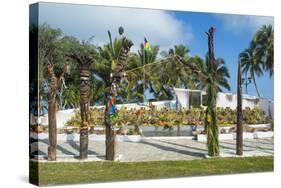 Monument des Dix-Neuf (Monument of 19), Ouvea, Loyalty Islands, New Caledonia, Pacific-Michael Runkel-Stretched Canvas