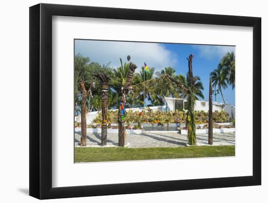 Monument des Dix-Neuf (Monument of 19), Ouvea, Loyalty Islands, New Caledonia, Pacific-Michael Runkel-Framed Photographic Print