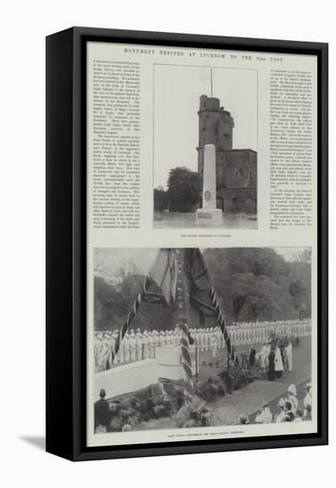 Monument Erected at Lucknow to the 32nd Foot-null-Framed Stretched Canvas