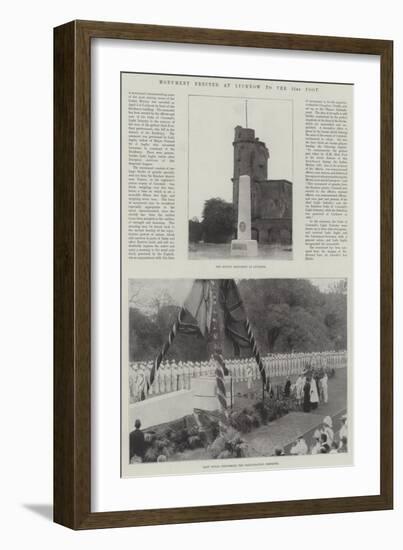 Monument Erected at Lucknow to the 32nd Foot-null-Framed Giclee Print