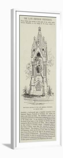 Monument Erected to the Late Emperor Frederick by Prince Solms-null-Framed Giclee Print