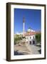Monument in Mierove Square and Trencin Castle, Trencin, Trencin Region, Slovakia, Europe-Ian Trower-Framed Photographic Print