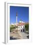 Monument in Mierove Square and Trencin Castle, Trencin, Trencin Region, Slovakia, Europe-Ian Trower-Framed Photographic Print