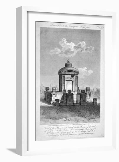 Monument in the Churchyard of St Giles in the Fields, Holborn, London, 1817-Samuel Rawle-Framed Giclee Print