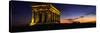 Monument Lit Up at Dusk, Penshaw Monument, London, England, United Kingdom-null-Stretched Canvas