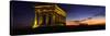 Monument Lit Up at Dusk, Penshaw Monument, London, England, United Kingdom-null-Stretched Canvas