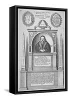 Monument of Alexander Noel in the Old St Paul's Cathedral, City of London, 1656-Wenceslaus Hollar-Framed Stretched Canvas