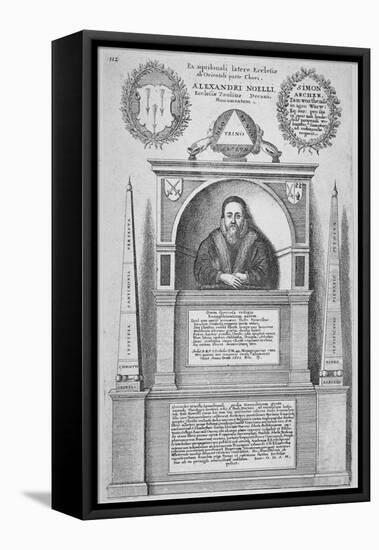 Monument of Alexander Noel in the Old St Paul's Cathedral, City of London, 1656-Wenceslaus Hollar-Framed Stretched Canvas