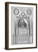 Monument of Alexander Noel in the Old St Paul's Cathedral, City of London, 1656-Wenceslaus Hollar-Framed Giclee Print