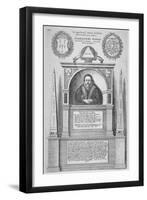 Monument of Alexander Noel in the Old St Paul's Cathedral, City of London, 1656-Wenceslaus Hollar-Framed Giclee Print