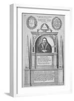 Monument of Alexander Noel in the Old St Paul's Cathedral, City of London, 1656-Wenceslaus Hollar-Framed Giclee Print