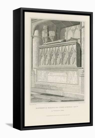 Monument of Eleanor the Queen of Edward the 1st-Edward Blore-Framed Stretched Canvas