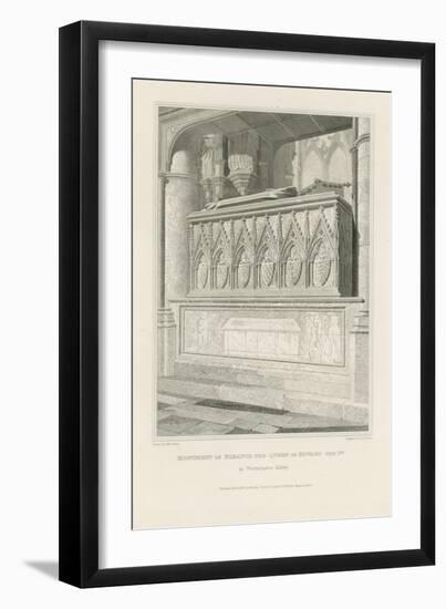 Monument of Eleanor the Queen of Edward the 1st-Edward Blore-Framed Giclee Print