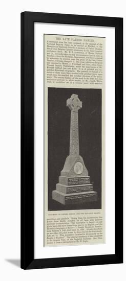 Monument of Father Damien, for the Hawaiian Islands-null-Framed Premium Giclee Print