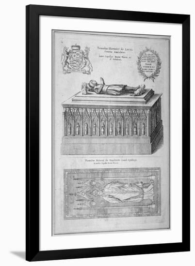 Monument of Henry De Lacy, Earl of Lincoln, in the Old St Paul's Cathedral, City of London, 1656-Wenceslaus Hollar-Framed Giclee Print