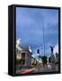 Monument of Light, and Jim Larkin Statue in the Evening, Dublin, Republic of Ireland-Martin Child-Framed Stretched Canvas