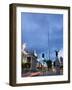 Monument of Light, and Jim Larkin Statue in the Evening, Dublin, Republic of Ireland-Martin Child-Framed Photographic Print