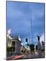 Monument of Light, and Jim Larkin Statue in the Evening, Dublin, Republic of Ireland-Martin Child-Mounted Photographic Print