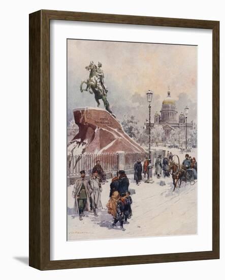 Monument of Peter I-Frederic De Haenen-Framed Giclee Print