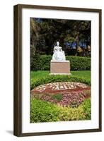 Monument of Queen Margherita of Savoy at the Seafront Promenade in Bordighera, Italy-null-Framed Art Print