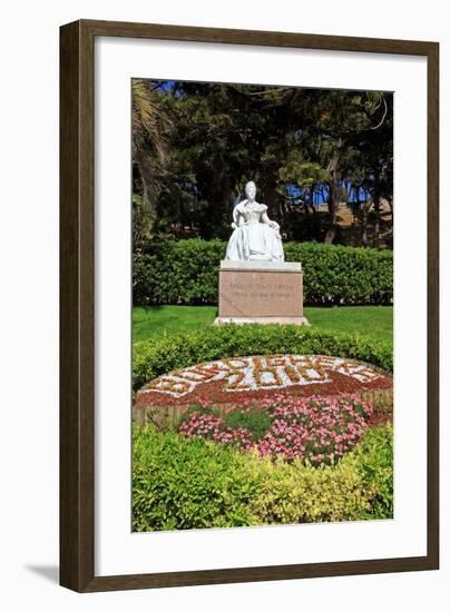 Monument of Queen Margherita of Savoy at the Seafront Promenade in Bordighera, Italy-null-Framed Art Print