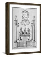 Monument of Sir John Woolley in Old St Paul's Cathedral, City of London, 1656-Wenceslaus Hollar-Framed Giclee Print