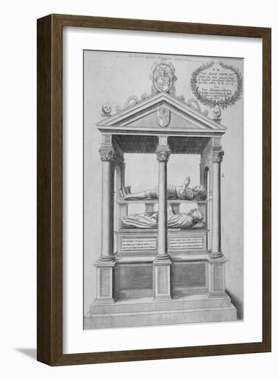 Monument of Sir Nicholas Bacon in Old St Paul's Cathedral, City of London, 1656-Wenceslaus Hollar-Framed Giclee Print