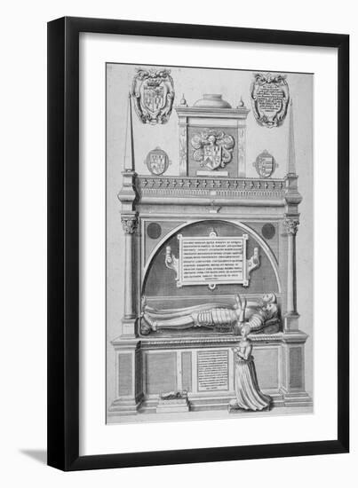 Monument of Sir Paul Heneage in Old St Paul's Cathedral, City of London, 1656-Wenceslaus Hollar-Framed Giclee Print