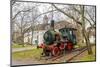 Monument of Steam Locomotive in Karlsruhe Institute of Technology, Germany-Leonid Andronov-Mounted Photographic Print