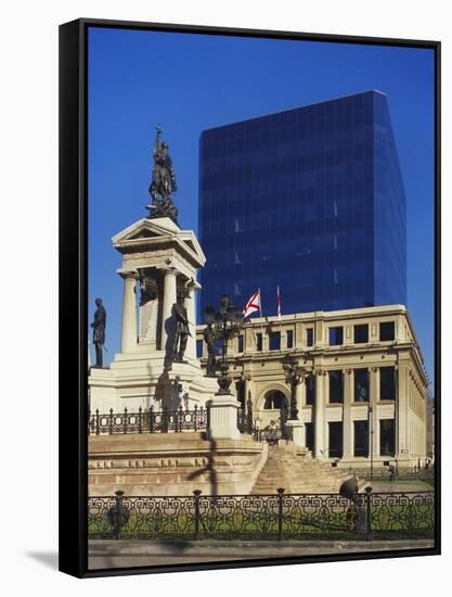 Monument of the Heroes of Iquique, Valparaiso, Chile-Rolf Richardson-Framed Stretched Canvas