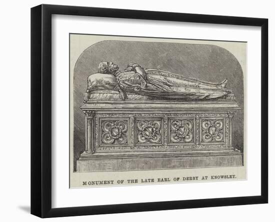 Monument of the Late Earl of Derby at Knowsley-null-Framed Giclee Print