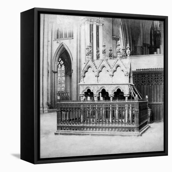 Monument of Walter De Grey, York Minster, York, North Yorkshire, Early 20th Century-George Washington Wilson-Framed Stretched Canvas