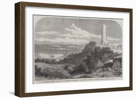 Monument Recently Erected at Dives-null-Framed Giclee Print