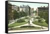 Monument Square, Baltimore-null-Framed Stretched Canvas