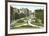 Monument Square, Baltimore-null-Framed Art Print