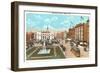 Monument Square, Racine, Wisconsin-null-Framed Art Print