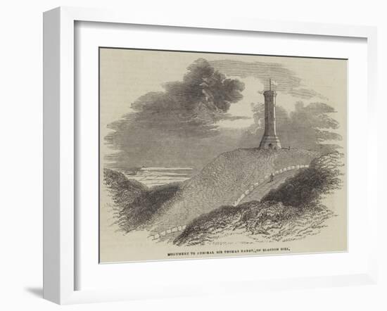 Monument to Admiral Sir Thomas Hardy, on Blagdon Hill-null-Framed Giclee Print