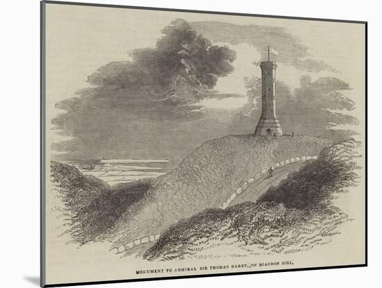 Monument to Admiral Sir Thomas Hardy, on Blagdon Hill-null-Mounted Giclee Print