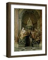 Monument to Alexander VII in the North Transept, 1672-78-Giovanni Lorenzo Bernini-Framed Giclee Print