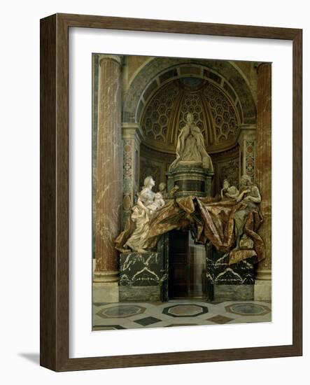 Monument to Alexander VII in the North Transept, 1672-78-Giovanni Lorenzo Bernini-Framed Giclee Print