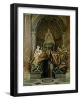 Monument to Alexander VII in the North Transept, 1672-78-Giovanni Lorenzo Bernini-Framed Giclee Print