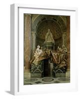 Monument to Alexander VII in the North Transept, 1672-78-Giovanni Lorenzo Bernini-Framed Giclee Print