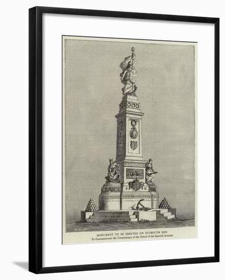Monument to Be Erected on Plymouth Hoe-null-Framed Giclee Print