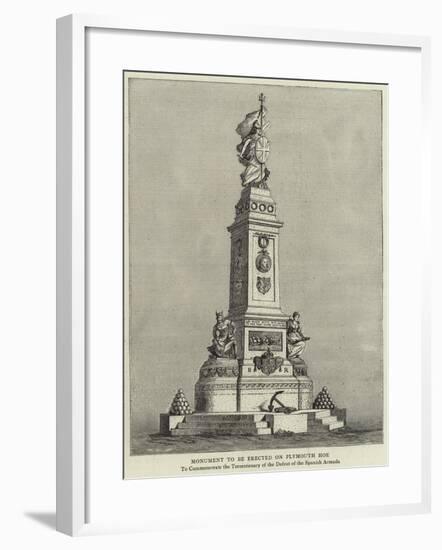 Monument to Be Erected on Plymouth Hoe-null-Framed Giclee Print