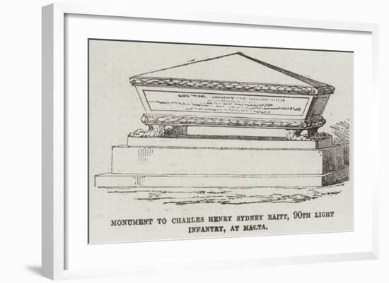 Monument to Charles Henry Sydney Raitt, 90th Light Infantry, at Malta-null-Framed Giclee Print