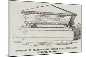 Monument to Charles Henry Sydney Raitt, 90th Light Infantry, at Malta-null-Mounted Giclee Print