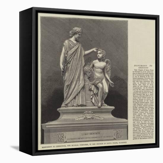 Monument to Cherubini, the Musical Composer, in the Church of Santa Croce, Florence-null-Framed Stretched Canvas