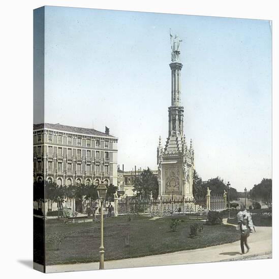 Monument to Christopher Columbus (Around 1451-1506)-Leon, Levy et Fils-Stretched Canvas