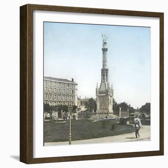 Monument to Christopher Columbus (Around 1451-1506)-Leon, Levy et Fils-Framed Photographic Print